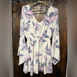Medium Floral Dress w/ Bell Sleeves
